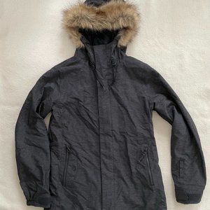 Volcom Mission Insulated Ski Jacket Womens L Gray